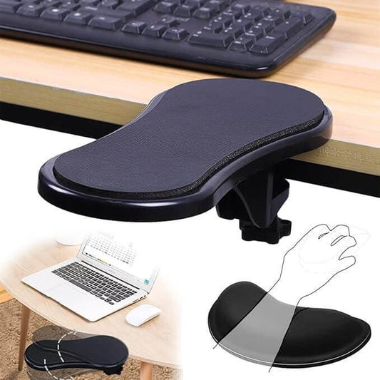 Ergonomic desk arm/wrist rest pad for PC and office users, designed for comfort and support while working at a desk.